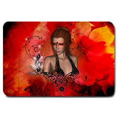 The Fairy Of Music Large Doormat  by FantasyWorld7