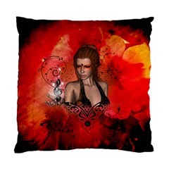 The Fairy Of Music Standard Cushion Case (two Sides) by FantasyWorld7