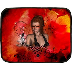 The Fairy Of Music Fleece Blanket (mini) by FantasyWorld7