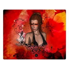 The Fairy Of Music Double Sided Flano Blanket (large)  by FantasyWorld7