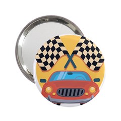 Automobile Car Checkered Drive 2.25  Handbag Mirrors