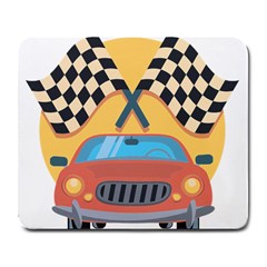 Automobile Car Checkered Drive Large Mousepads