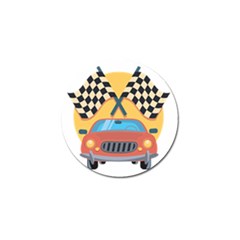 Automobile Car Checkered Drive Golf Ball Marker