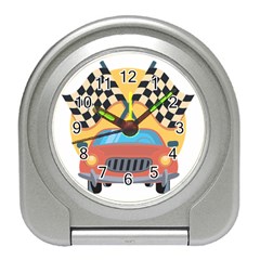 Automobile Car Checkered Drive Travel Alarm Clock