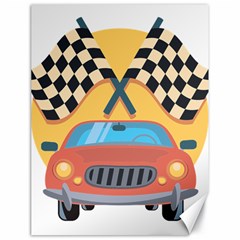 Automobile Car Checkered Drive Canvas 18  x 24 