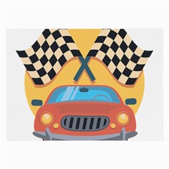 Automobile Car Checkered Drive Large Glasses Cloth