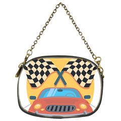 Automobile Car Checkered Drive Chain Purse (One Side)