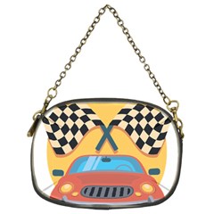 Automobile Car Checkered Drive Chain Purse (Two Sides)