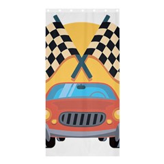 Automobile Car Checkered Drive Shower Curtain 36  x 72  (Stall) 