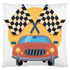 Automobile Car Checkered Drive Large Cushion Case (One Side)