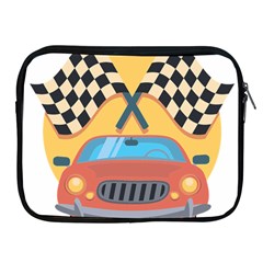 Automobile Car Checkered Drive Apple iPad 2/3/4 Zipper Cases