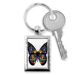 Abstract Animal Art Butterfly Key Chains (Rectangle) 