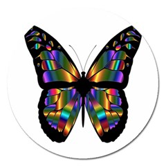 Abstract Animal Art Butterfly Magnet 5  (Round)