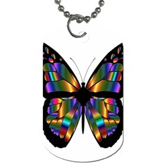 Abstract Animal Art Butterfly Dog Tag (One Side)