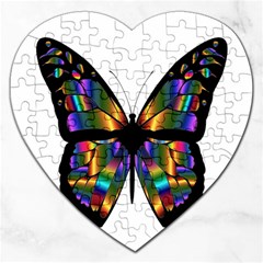 Abstract Animal Art Butterfly Jigsaw Puzzle (Heart)