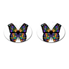 Abstract Animal Art Butterfly Cufflinks (Oval)