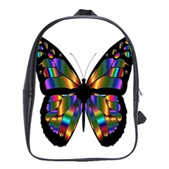 Abstract Animal Art Butterfly School Bag (Large)