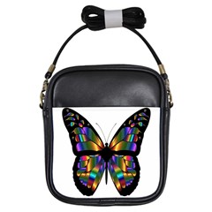 Abstract Animal Art Butterfly Girls Sling Bag