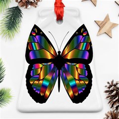 Abstract Animal Art Butterfly Bell Ornament (Two Sides)