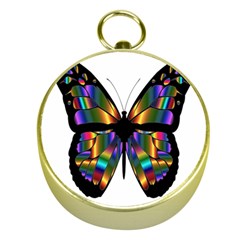 Abstract Animal Art Butterfly Gold Compasses