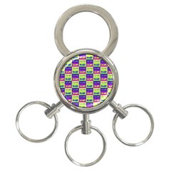 Cartoon Style Marine Life Motif Pattern 3-ring Key Chains by dflcprints