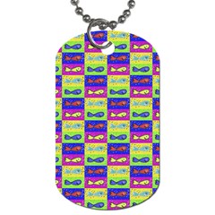 Cartoon Style Marine Life Motif Pattern Dog Tag (one Side) by dflcprints