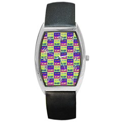 Cartoon Style Marine Life Motif Pattern Barrel Style Metal Watch by dflcprints