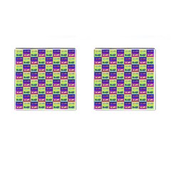 Cartoon Style Marine Life Motif Pattern Cufflinks (square) by dflcprints