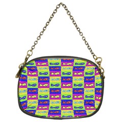 Cartoon Style Marine Life Motif Pattern Chain Purse (two Sides) by dflcprints