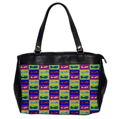 Cartoon Style Marine Life Motif Pattern Oversize Office Handbag by dflcprints