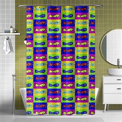 Cartoon Style Marine Life Motif Pattern Shower Curtain 48  X 72  (small)  by dflcprints