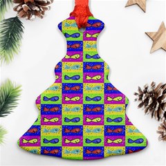 Cartoon Style Marine Life Motif Pattern Ornament (christmas Tree) 