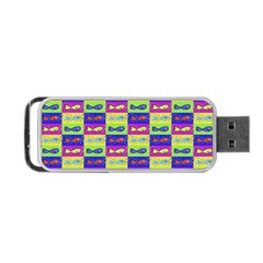 Cartoon Style Marine Life Motif Pattern Portable Usb Flash (two Sides) by dflcprints