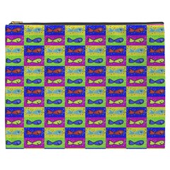 Cartoon Style Marine Life Motif Pattern Cosmetic Bag (xxxl) by dflcprints