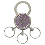 Jungle Fantasy Flowers Climbing To Be In Freedom 3-Ring Key Chains Front