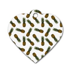 Pinapples Dog Tag Heart (one Side) by snowwhitegirl