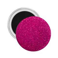 Hot Pink Glitter 2.25  Magnets