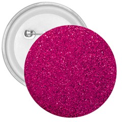 Hot Pink Glitter 3  Buttons