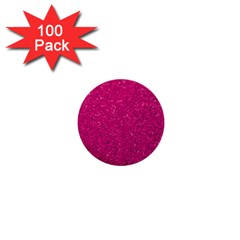 Hot Pink Glitter 1  Mini Buttons (100 pack) 