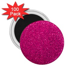 Hot Pink Glitter 2.25  Magnets (100 pack) 