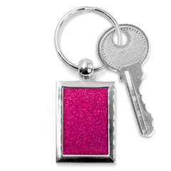 Hot Pink Glitter Key Chains (Rectangle) 