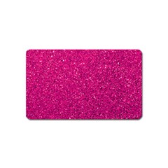 Hot Pink Glitter Magnet (Name Card)