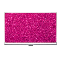 Hot Pink Glitter Business Card Holder