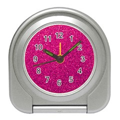 Hot Pink Glitter Travel Alarm Clock