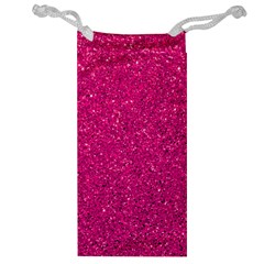 Hot Pink Glitter Jewelry Bag