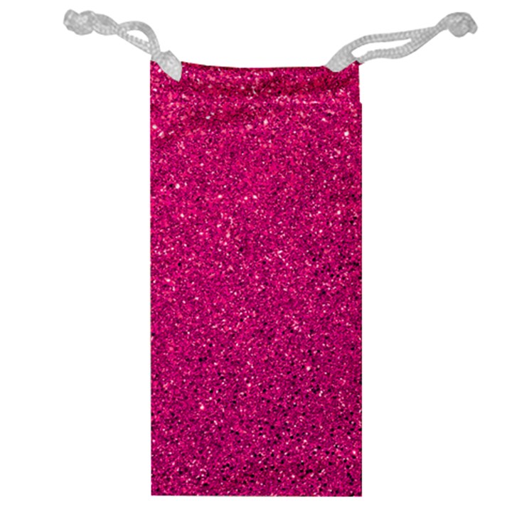 Hot Pink Glitter Jewelry Bag