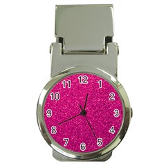 Hot Pink Glitter Money Clip Watches