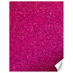 Hot Pink Glitter Canvas 12  x 16 