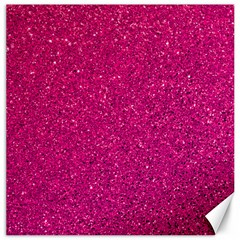 Hot Pink Glitter Canvas 16  x 16 