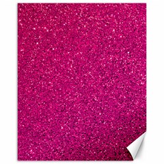 Hot Pink Glitter Canvas 16  x 20 